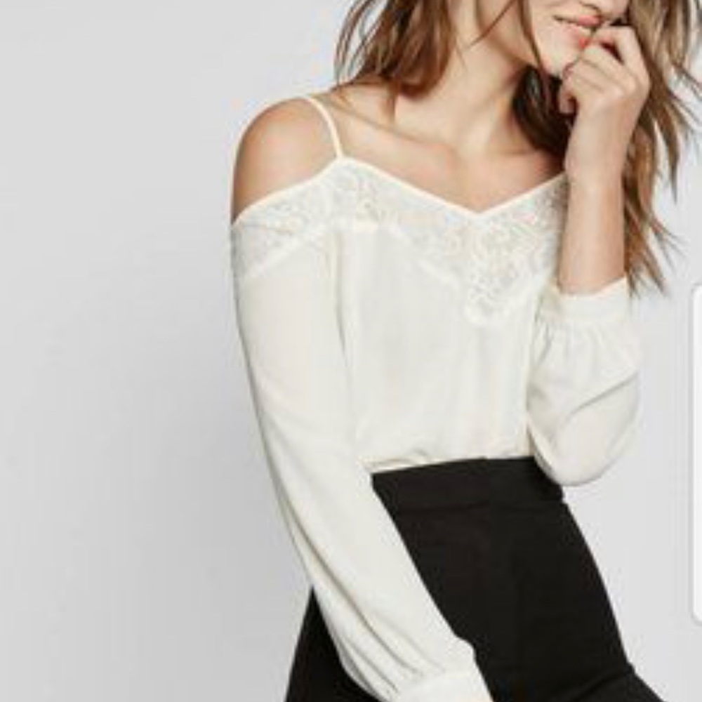Express off the shoulder silk top